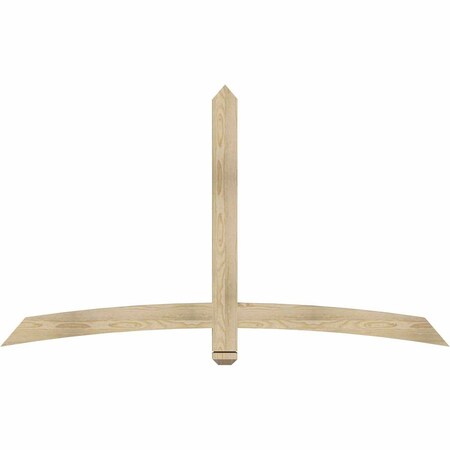 Ekena Millwork Bellingham Rough Sawn Timber Gable Bracket, Douglas Fir, 72"W x 42"H x 2"D x 4"F, 14/12 Pitch GBW072X42X0204BEL00RDF